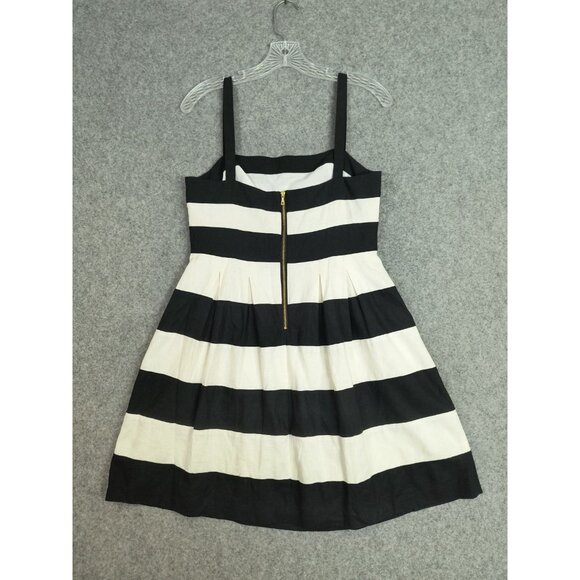 The Loft Dress Womens Size 2 Linen Blend Striped Fit & Flare Classic Summer - Picture 5 of 14